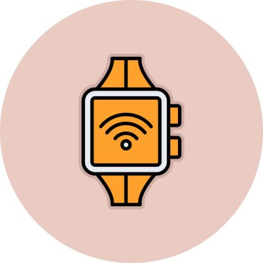 Akıllı saat simgesi. özet akıllı saat vektör renk düz izole