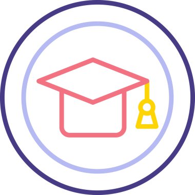 Mezuniyet. Web simgesi basit tasarım