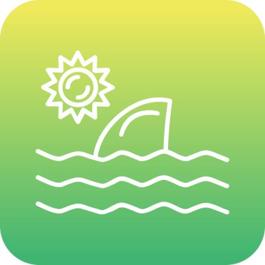 yaz ikonu vektör illüstrasyonu