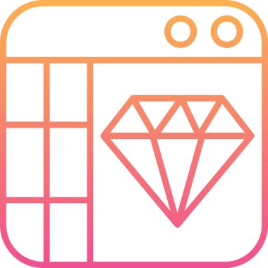 Elmas simgesi, vektörün ana tasarımı