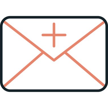 Zarf. Web simgesi basit illüstrasyon