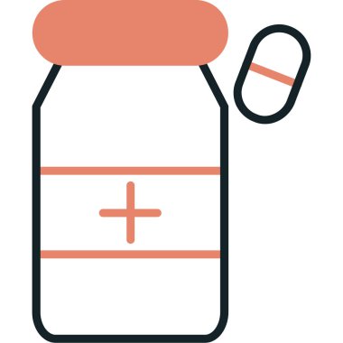 Şişe, ana hatlarıyla doldurulmuş süt ikonu iç