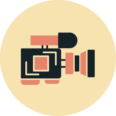 Film Kamerası. Basit illüstrasyon