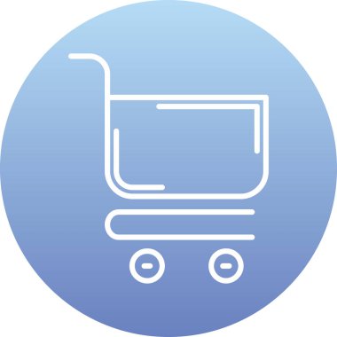 Alışveriş arabası. Web simgesi basit illüstrasyon