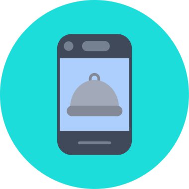 Cep telefonu. Web simgesi basit illüstrasyon