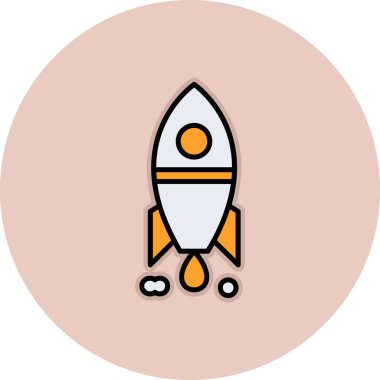 roket ikonu vektör illüstrasyonu