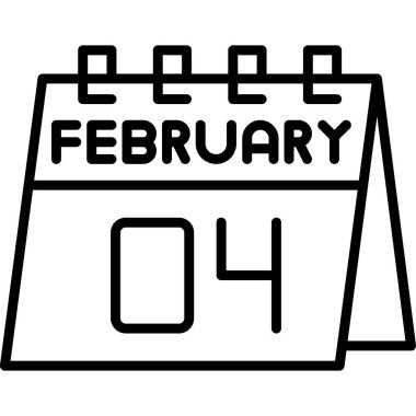 Şubat 25 - Şubat takvim simgesi tasarımı