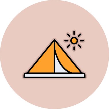 yaz ve tatil vektör simgesi