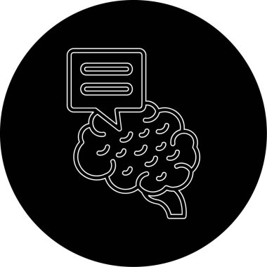 Vektör Beyin simgesi illüstrasyonu