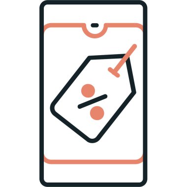 Bir alışveriş poşeti simgesinin vektör çizimi