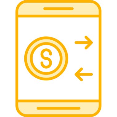 dolar işareti simgesi illüstrasyonlu cep telefonu