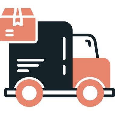 teslimat kamyonu kutsal kişilerin resmi, vektör, illüstrasyon