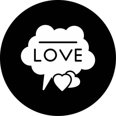 Aşk. Web simgesi basit tasarım