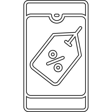 Alışveriş poşeti ikonu. Web için satış vektör simgelerinin özet çizimi