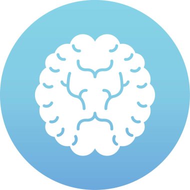 Beyin simgesinin vektör illüstrasyonu