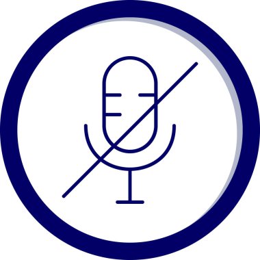 Mikrofon. Web simgesi basit illüstrasyon