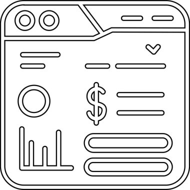 iş finans simgesi, vektör illüstrasyonu