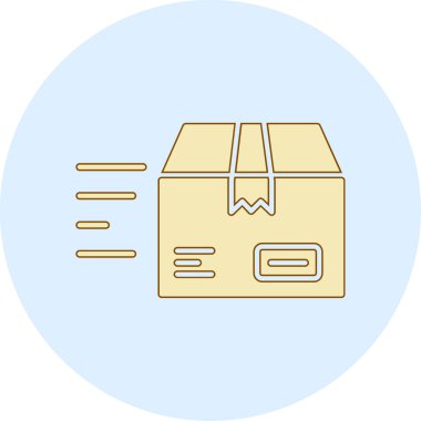 Paket var. Web simgesi basit illüstrasyon