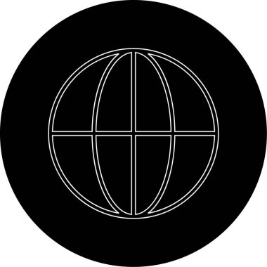 Dünya küresel ikonunun vektör illüstrasyonu