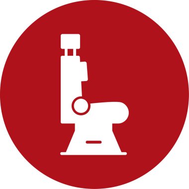 Mikroskop simgesinin vektör çizimi
