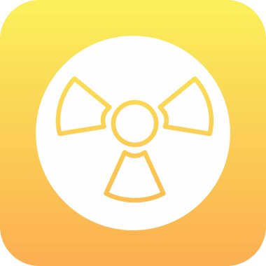 Radyasyon simgesinin vektör çizimi