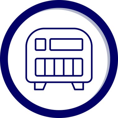 Tren simgesinin vektör illüstrasyonu