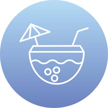 Bir içecek simgesinin vektör illüstrasyonu