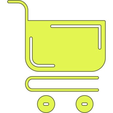 Yeşil alışveriş sepeti simgesini