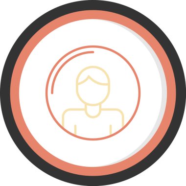 Kadın düz vektör simgesi