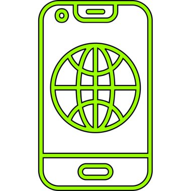 Dünya sembollü akıllı telefon