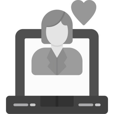 çevrimiçi konferans vektör simgesi