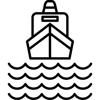 Gemi. Web simgesi basit illüstrasyon