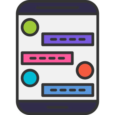 Cep telefonu. Web simgesi basit illüstrasyon