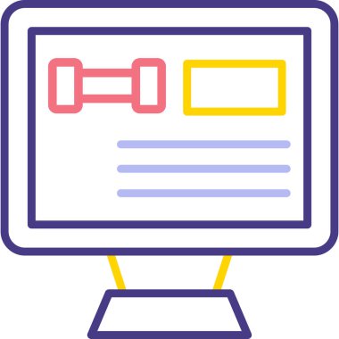 Bilgisayar. Web simgesi basit illüstrasyon