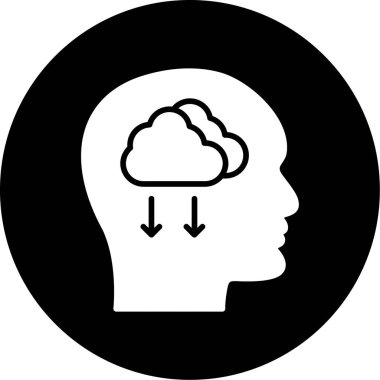 Beyin. Web simgesi basit illüstrasyon