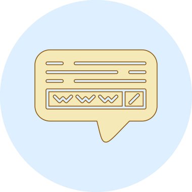 Konuşma balonu. İletişim konseptinin basit bir gösterimi. izole vektör