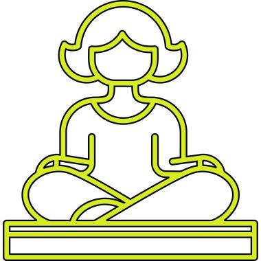 Meditasyon için vektör illüstrasyonu