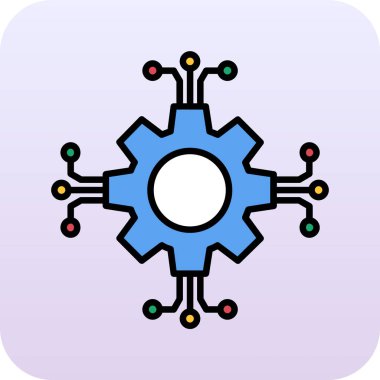 Modern bir teknoloji simgesinin vektör çizimi