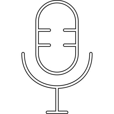 mikrofon simgesi, vektör illüstrasyonu