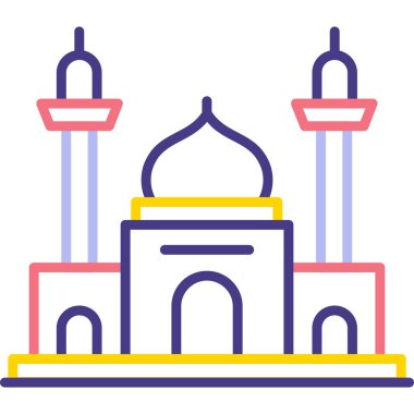 Cami. Web simgesi basit illüstrasyon