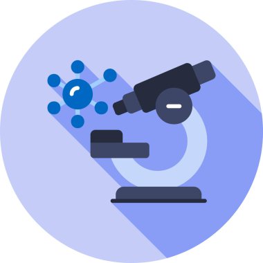 Mikroskop simgesi. Web için mikroskop vektör simgelerinin basit çizimi