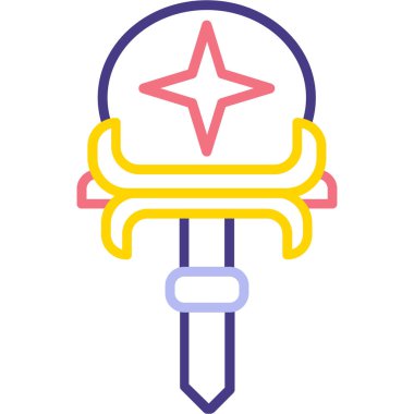 Kılıç. Web simgesi basit illüstrasyon