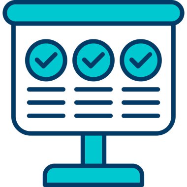 Kontrol listesi. Basit web vektör illüstrasyonu