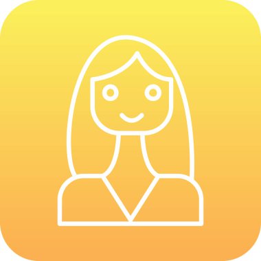 kadın simgesi, vektör illüstrasyonu