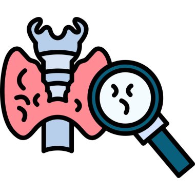 kanser kanseri renk ikonu vektörü.