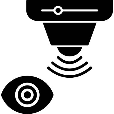 CCTV kamera simgesi vektör illüstrasyonu