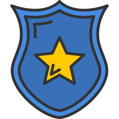 kalkan ikon vektör illüstrasyonu