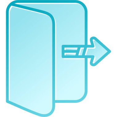 Bir atacın mavi ve beyaz ikonunun vektör illüstrasyonu