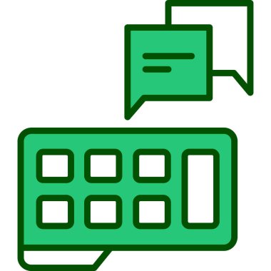 Bilgisayar klavyesi. Web simgesi basit illüstrasyon