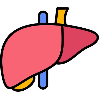 Ciğerler. Web simgesi basit tasarım